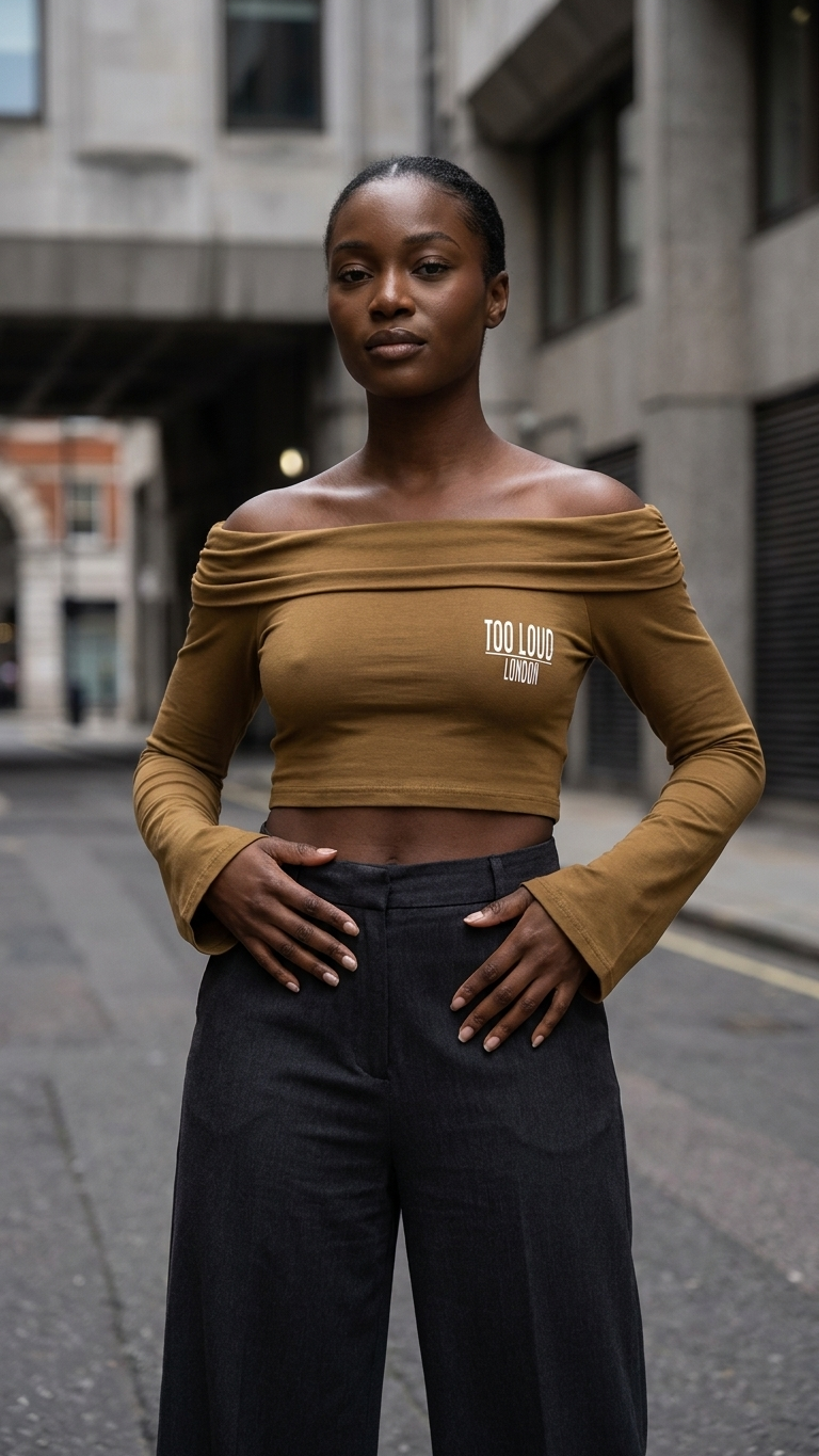 TOOLOUD,LONDON,CROP,OFFSHOULDER