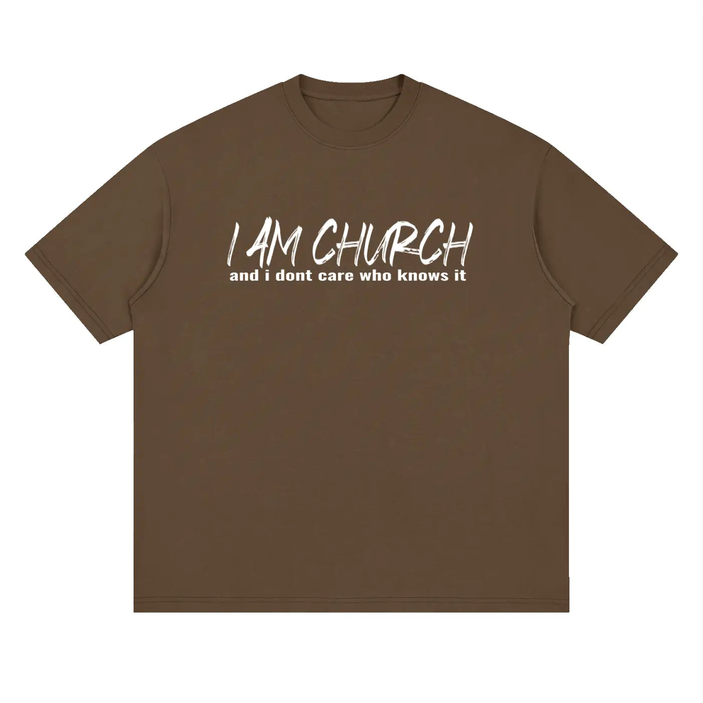 I AM CHURCH Drop Shoulder T-Shirt | Christian Streetwear UK | Too Loud