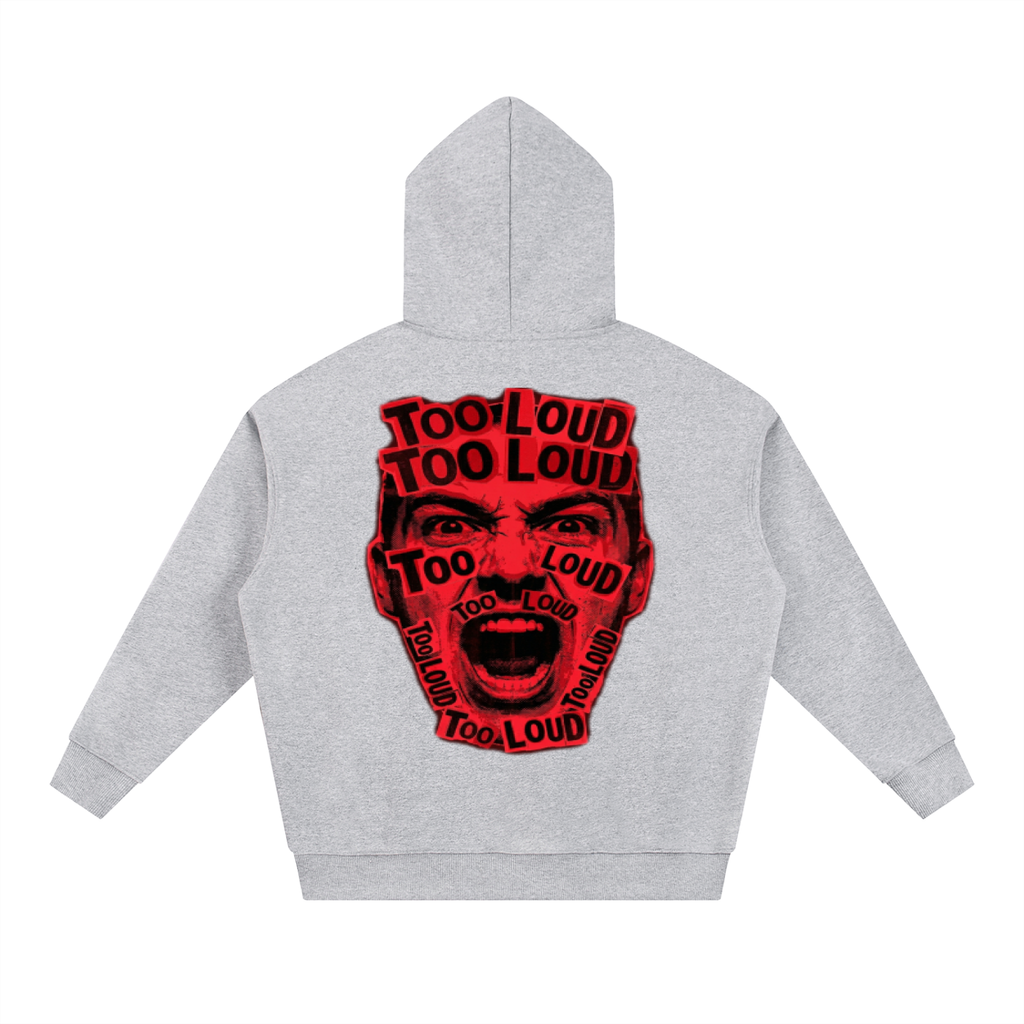 TOO LOUD OG "NMTBQ" red print Heavyweight Hoodie