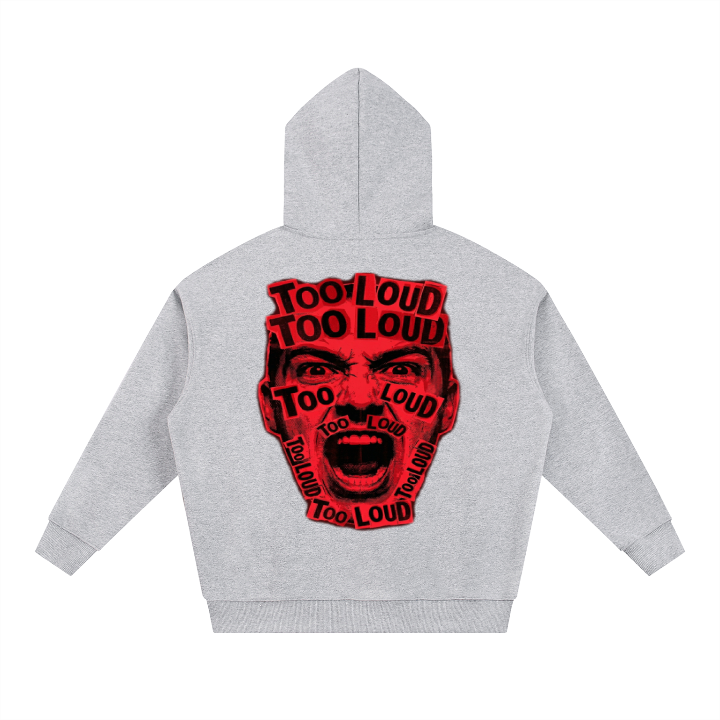 TOO LOUD OG "NMTBQ" red print Heavyweight Hoodie