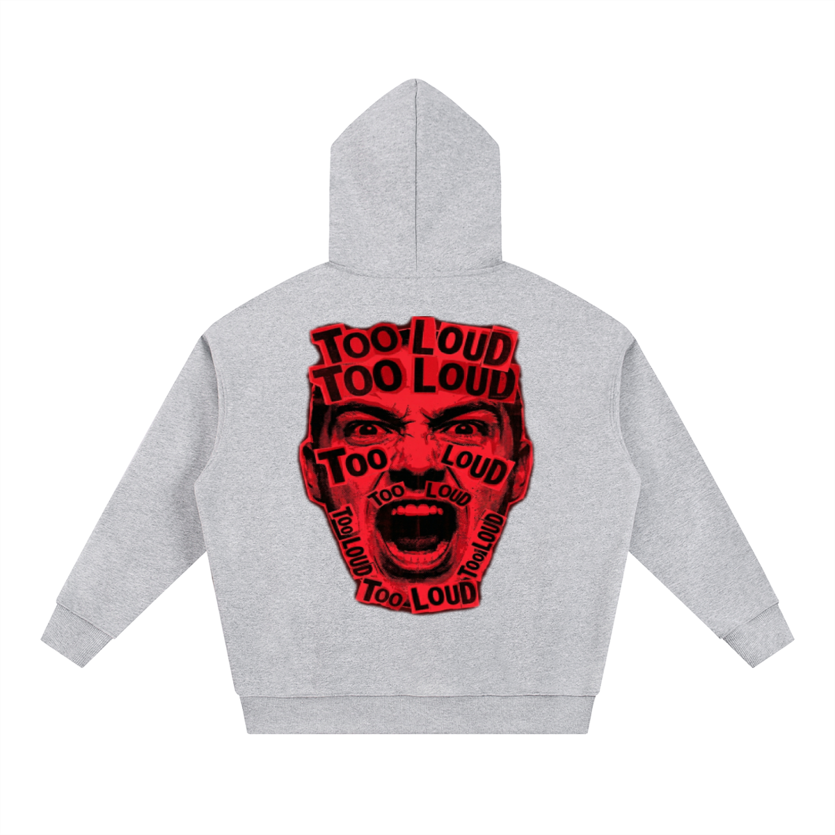 TOO LOUD OG "NMTBQ" red print Heavyweight Hoodie