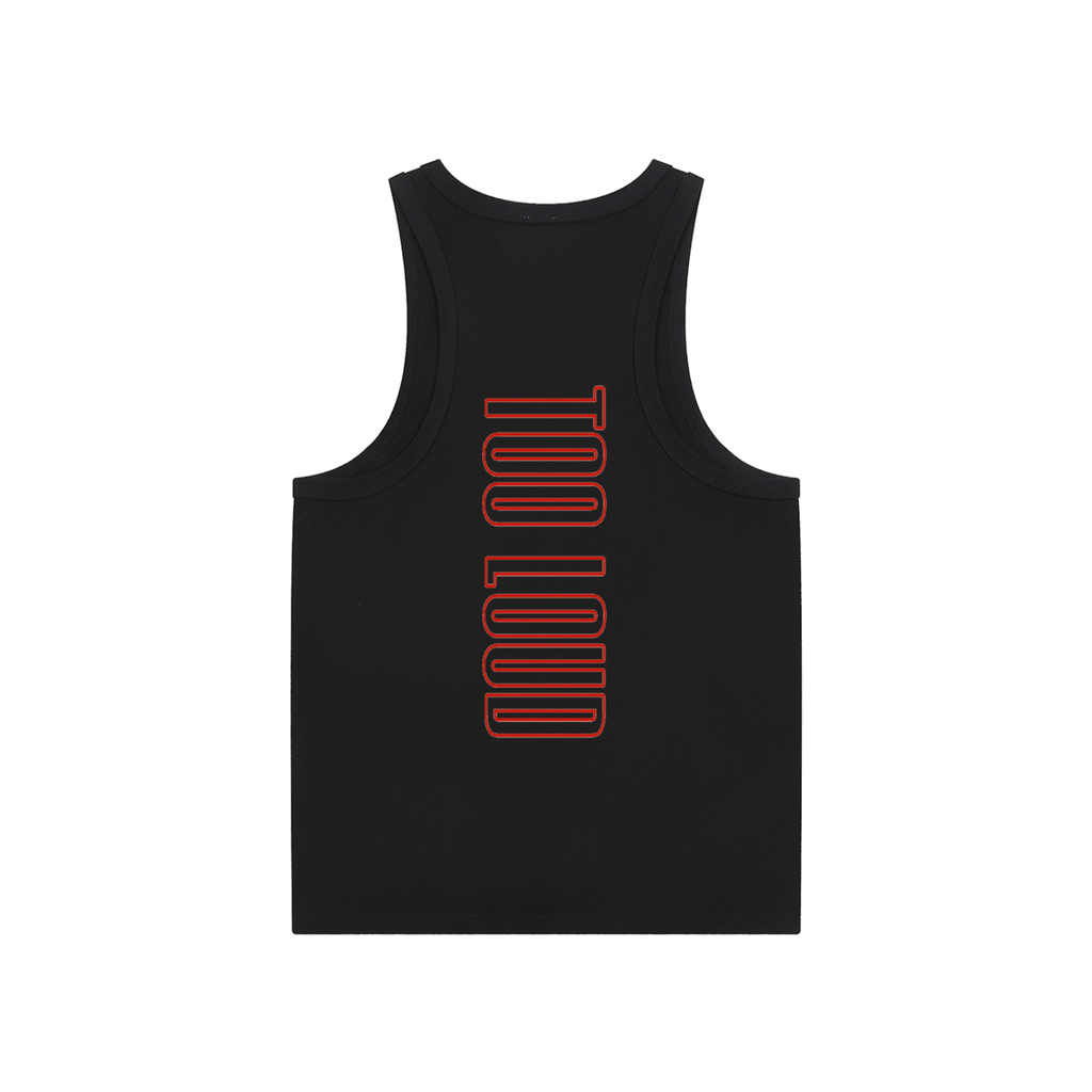 Too Loud Red Print Performance Tank | Streetwear Tank Top UK | Too Loud