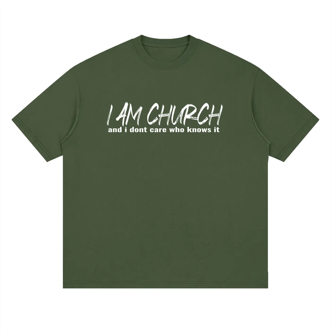 I AM CHURCH Drop Shoulder T-Shirt | Christian Streetwear UK | Too Loud