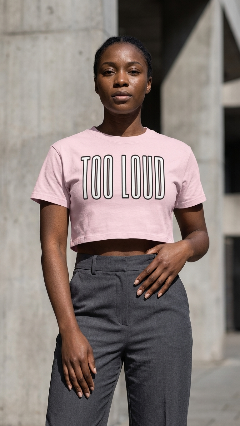 TOO LOUD Mineral Wash Cotton Crop T-Shirt