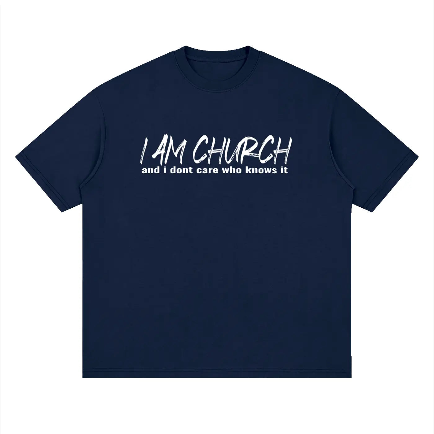 I AM CHURCH Drop Shoulder T-Shirt | Christian Streetwear UK | Too Loud