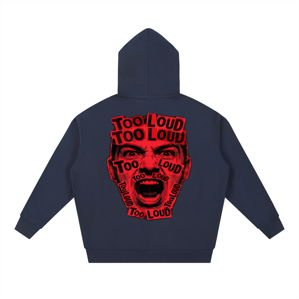 TOO LOUD OG "NMTBQ" red print Heavyweight Hoodie