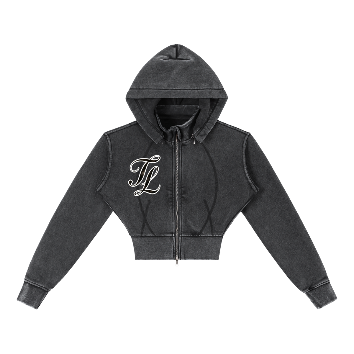 TOO LOUD "ROCK with US" Cropped Fleece Hoodie