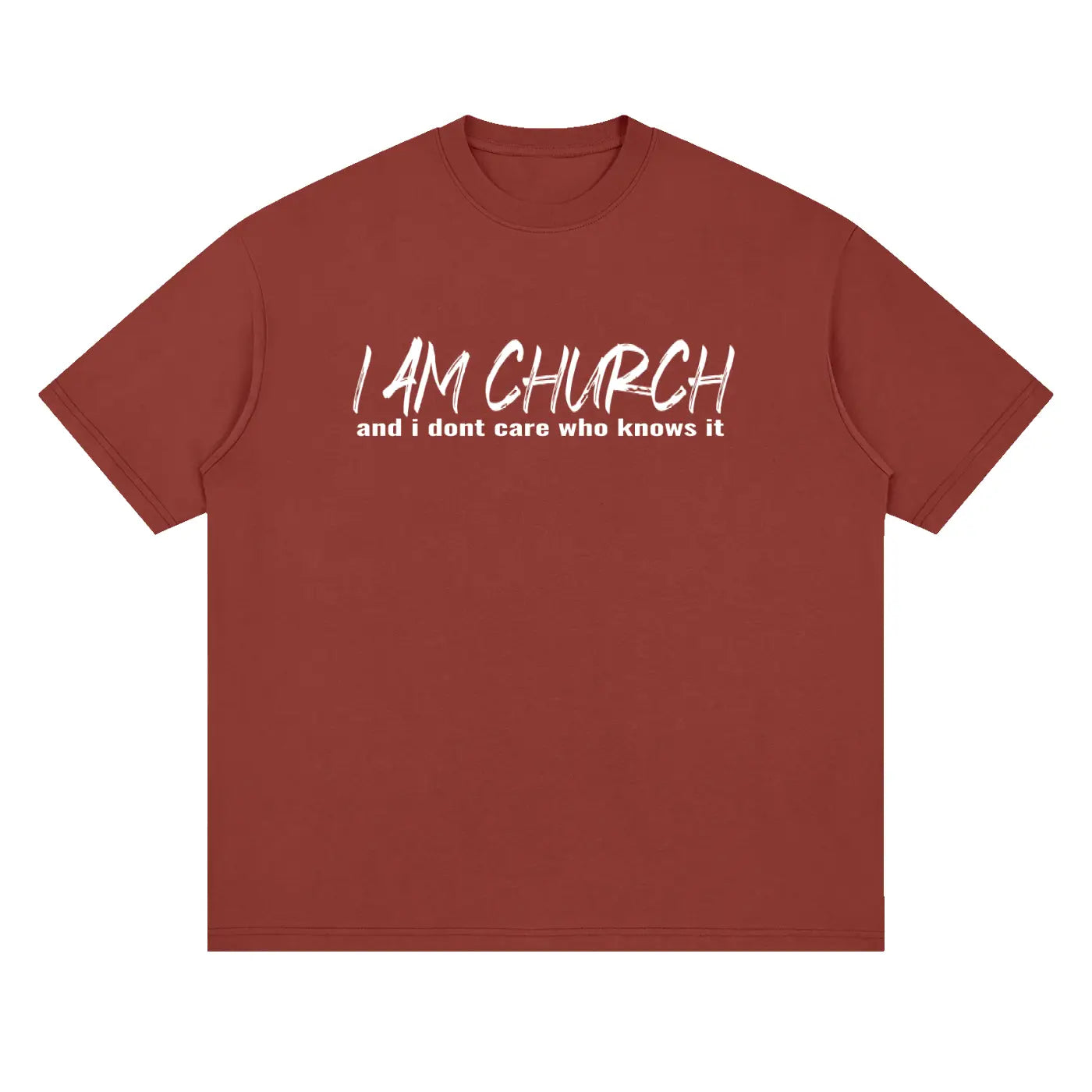I AM CHURCH Drop Shoulder T-Shirt | Christian Streetwear UK | Too Loud