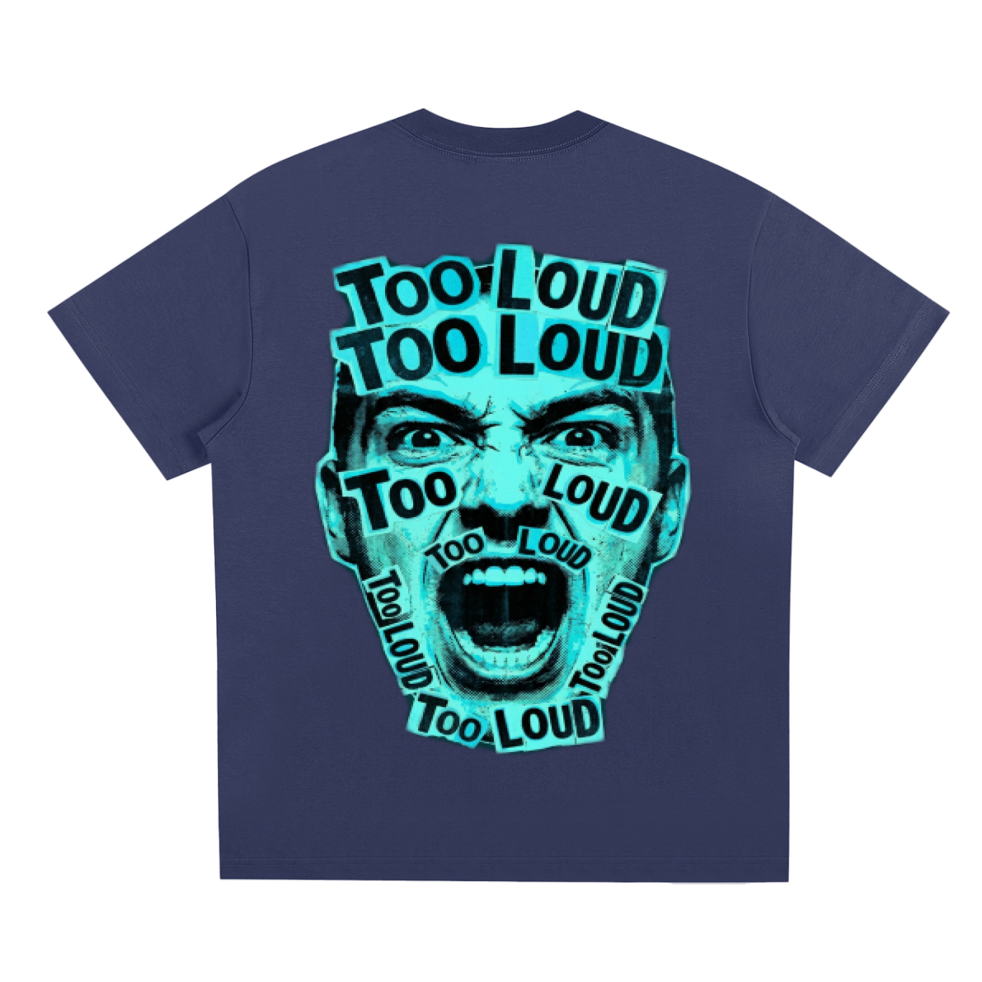 TOO LOUD OG blue print T-Shirt