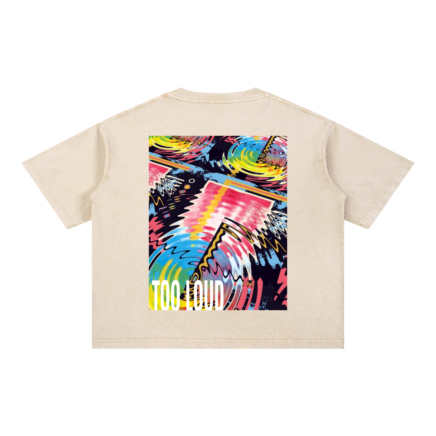 Max Volume Mineral Wash Boxy T-Shirt | Oversized Graphic Tee UK | Too Loud