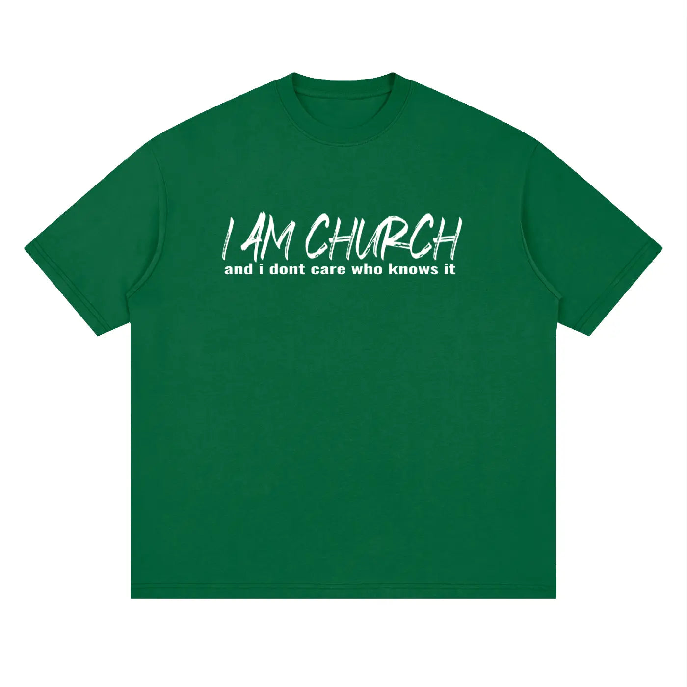 I AM CHURCH Drop Shoulder T-Shirt | Christian Streetwear UK | Too Loud