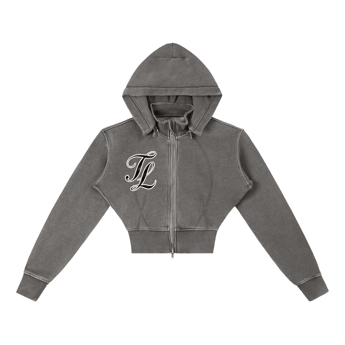 TOO LOUD "ROCK with US" Cropped Fleece Hoodie