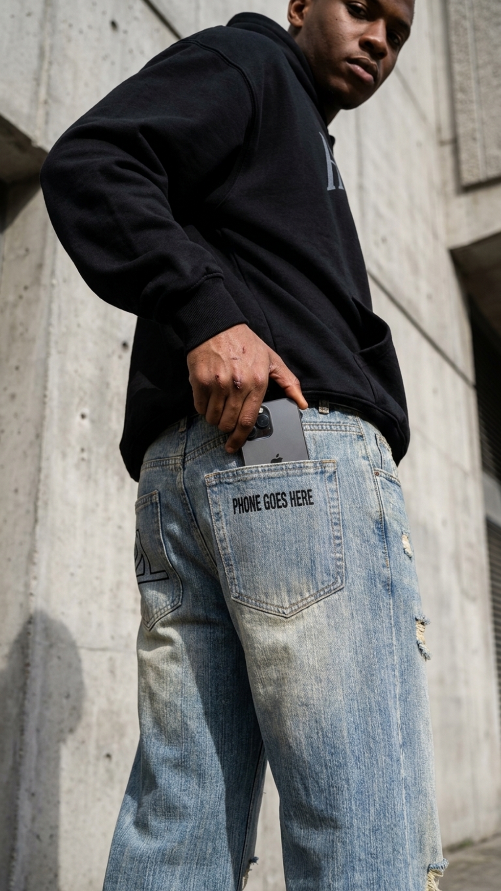 TOO LOUD Distressed Denim Jeans