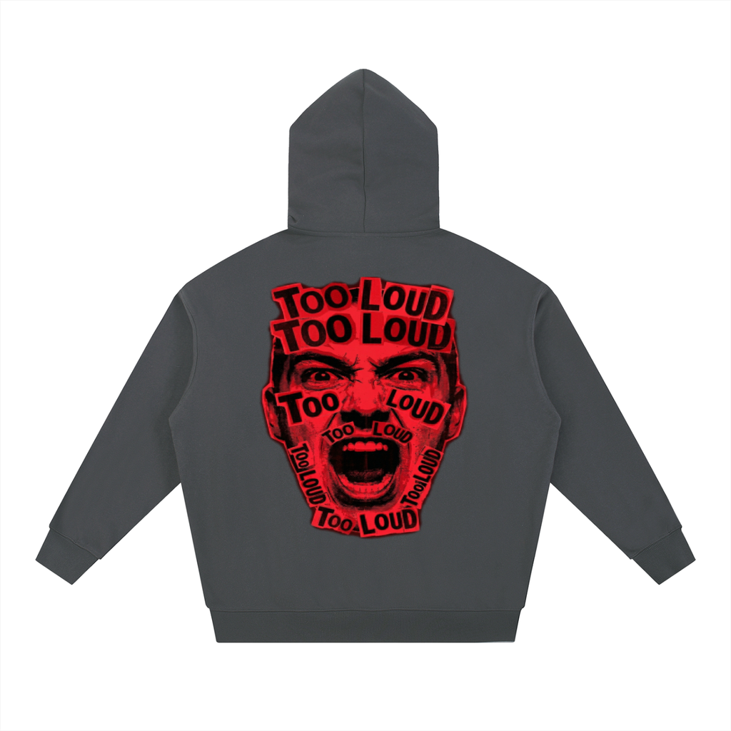 TOO LOUD OG "NMTBQ" red print Heavyweight Hoodie