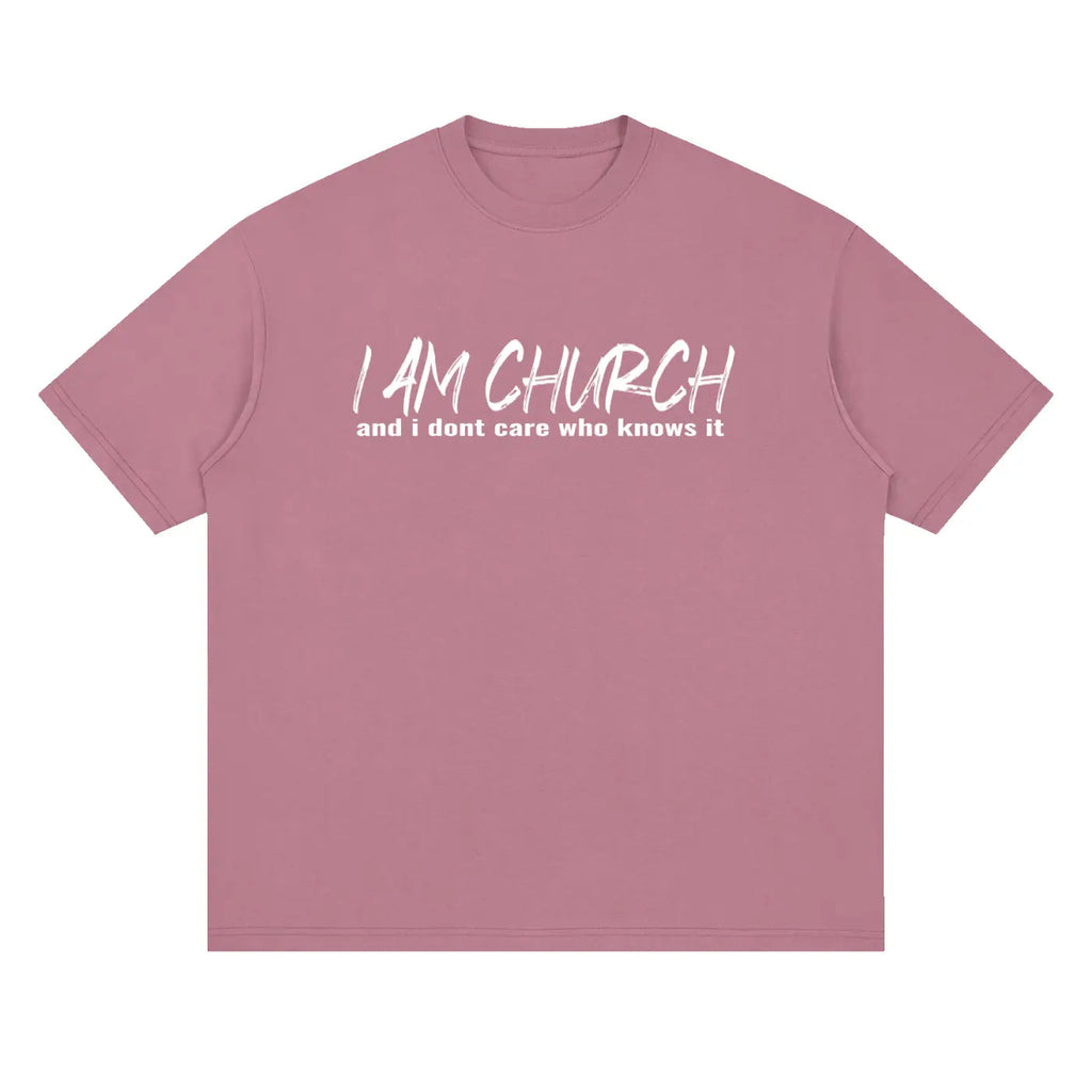 I AM CHURCH Drop Shoulder T-Shirt | Christian Streetwear UK | Too Loud