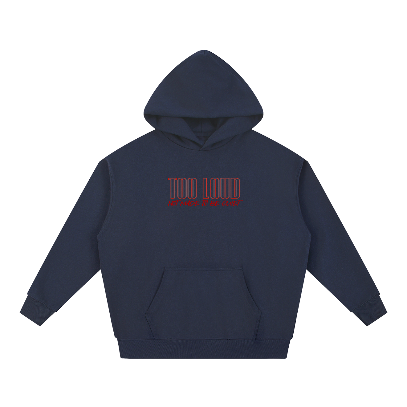 TOO LOUD OG "NMTBQ" red print Heavyweight Hoodie