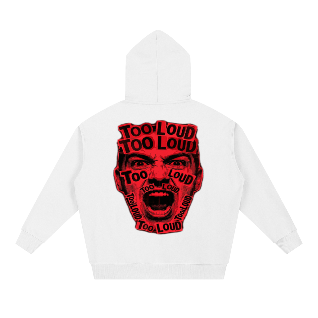 TOO LOUD OG "NMTBQ" red print Heavyweight Hoodie