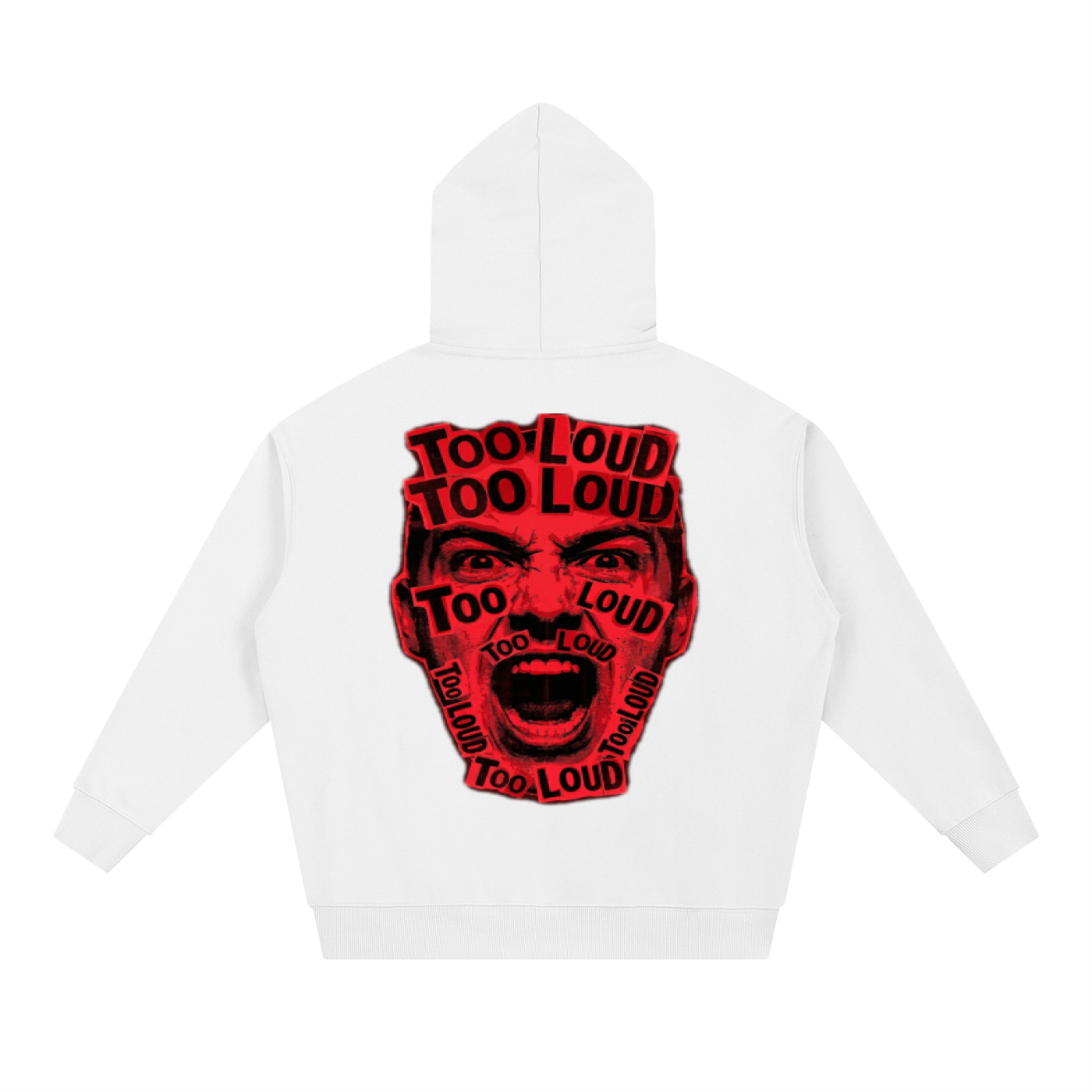 TOO LOUD OG "NMTBQ" red print Heavyweight Hoodie