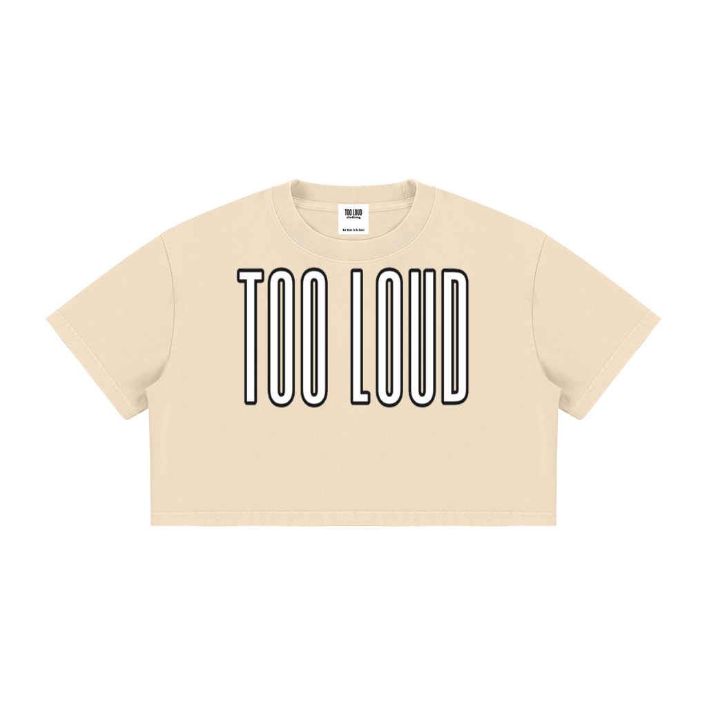 TOO LOUD Mineral Wash Cotton Crop T-Shirt
