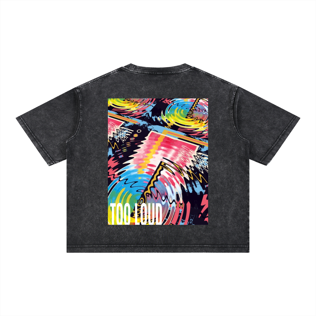 Max Volume Mineral Wash Boxy T-Shirt | Oversized Graphic Tee UK | Too Loud