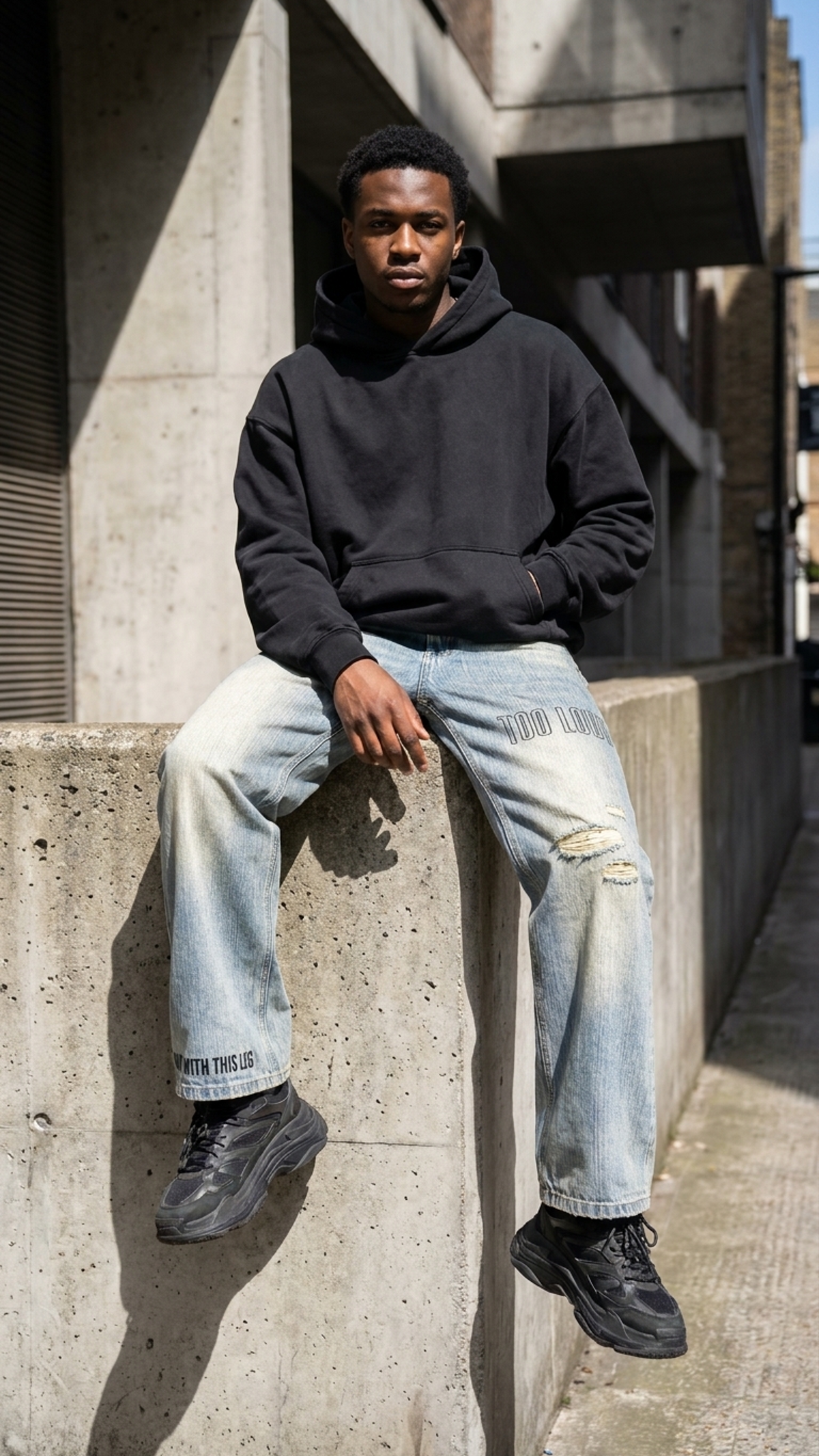 TOO LOUD Distressed Denim Jeans
