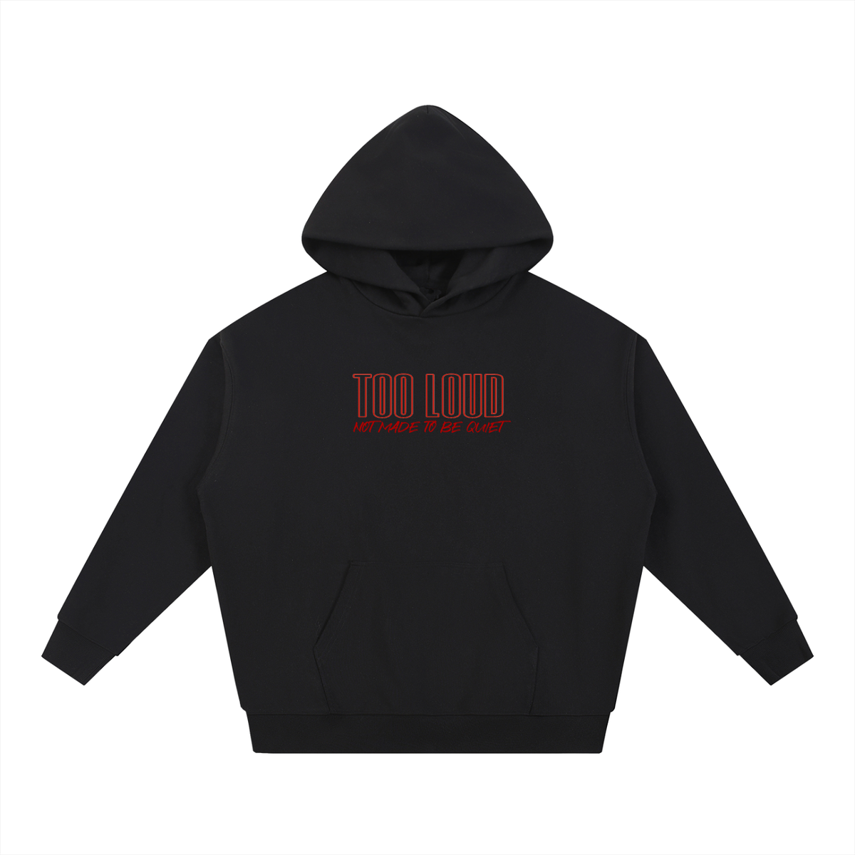 TOO LOUD OG "NMTBQ" red print Heavyweight Hoodie