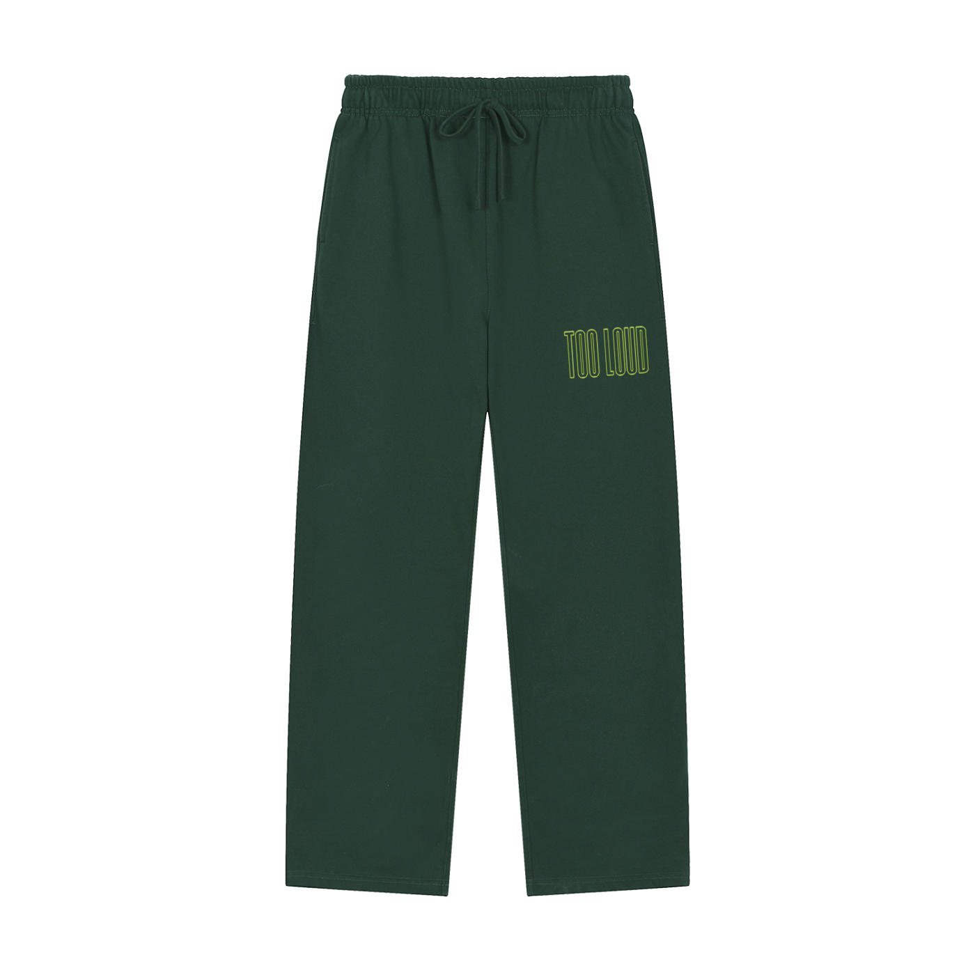TOO LOUD OG green print Straight-Leg Sweatpants