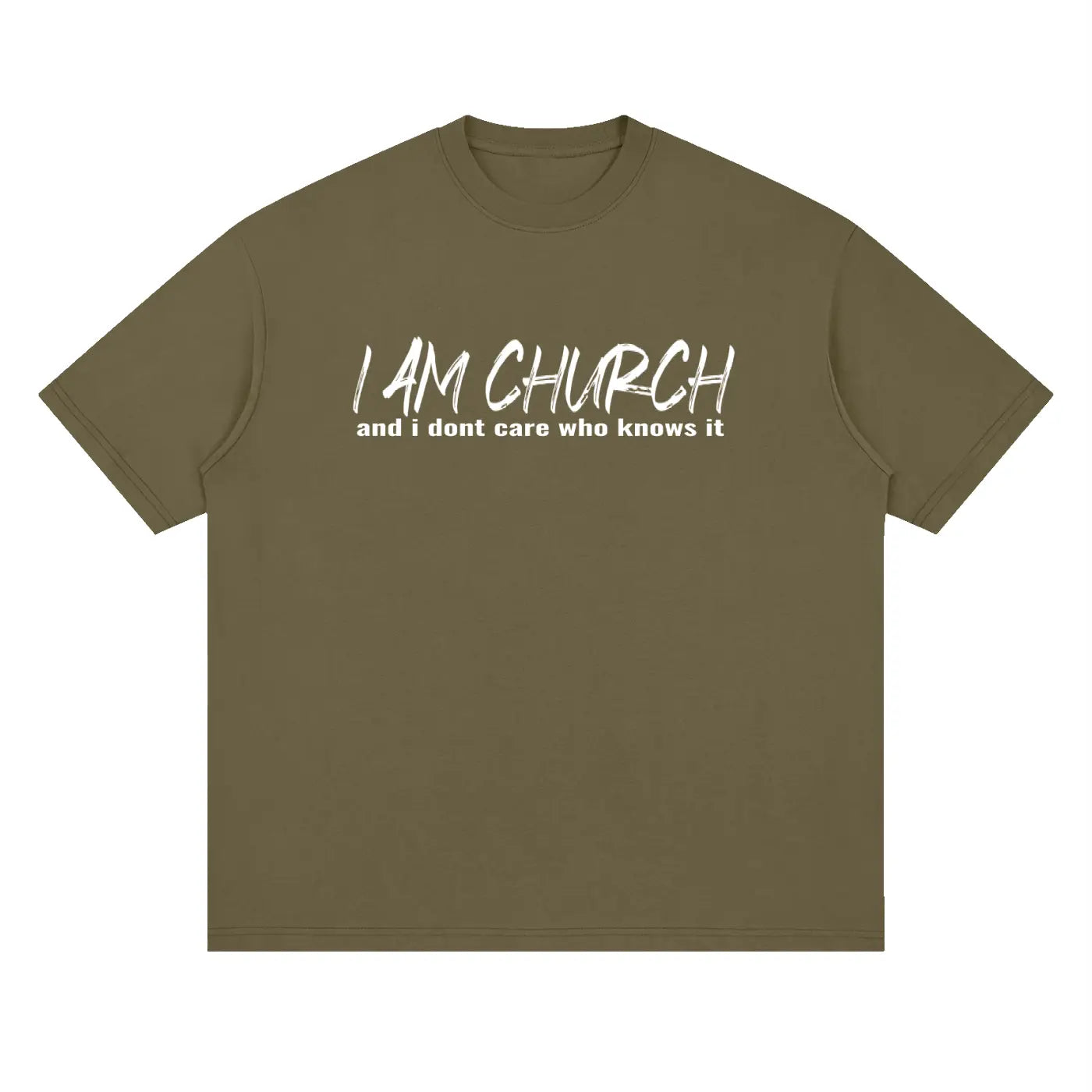 I AM CHURCH Drop Shoulder T-Shirt | Christian Streetwear UK | Too Loud