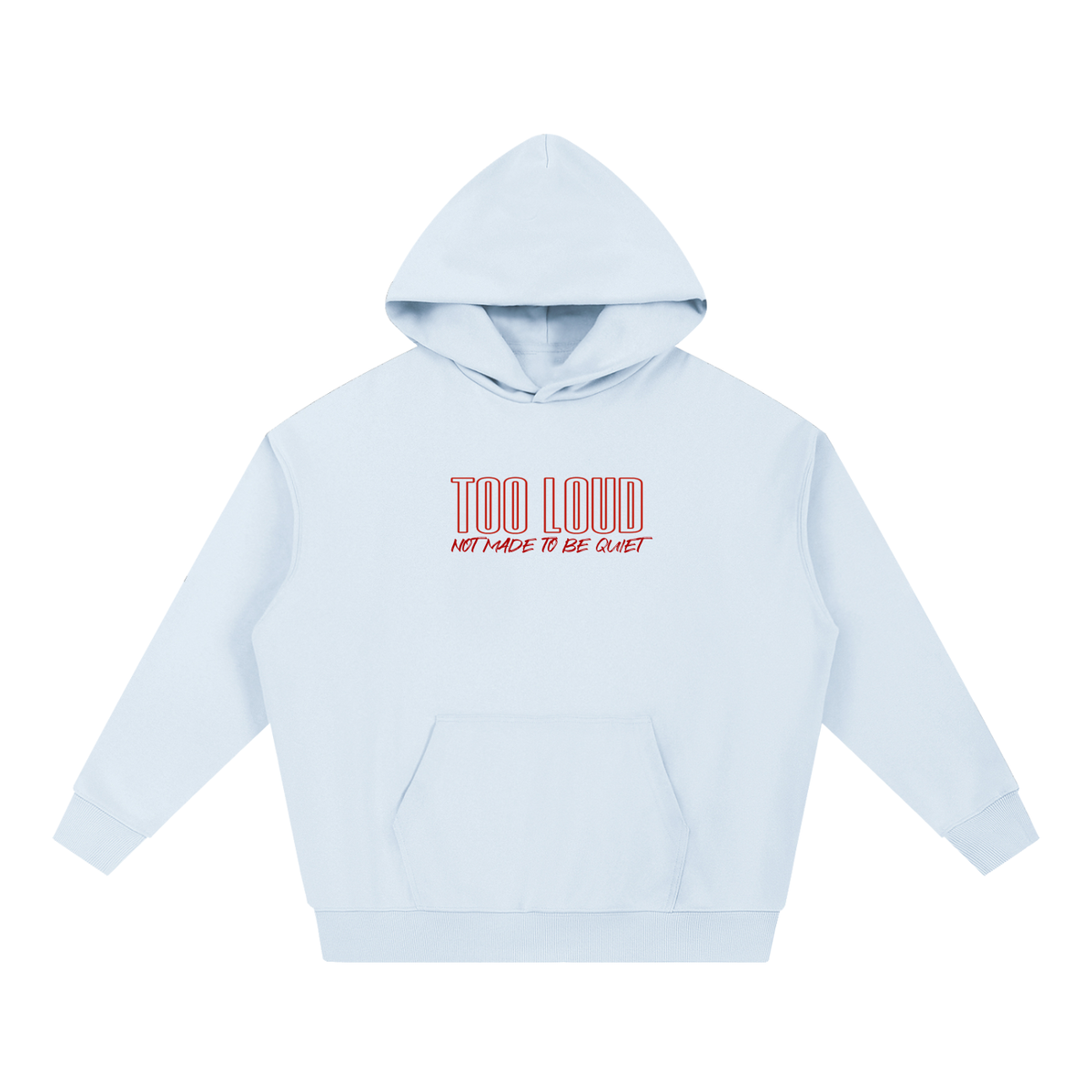 TOO LOUD OG "NMTBQ" red print Heavyweight Hoodie