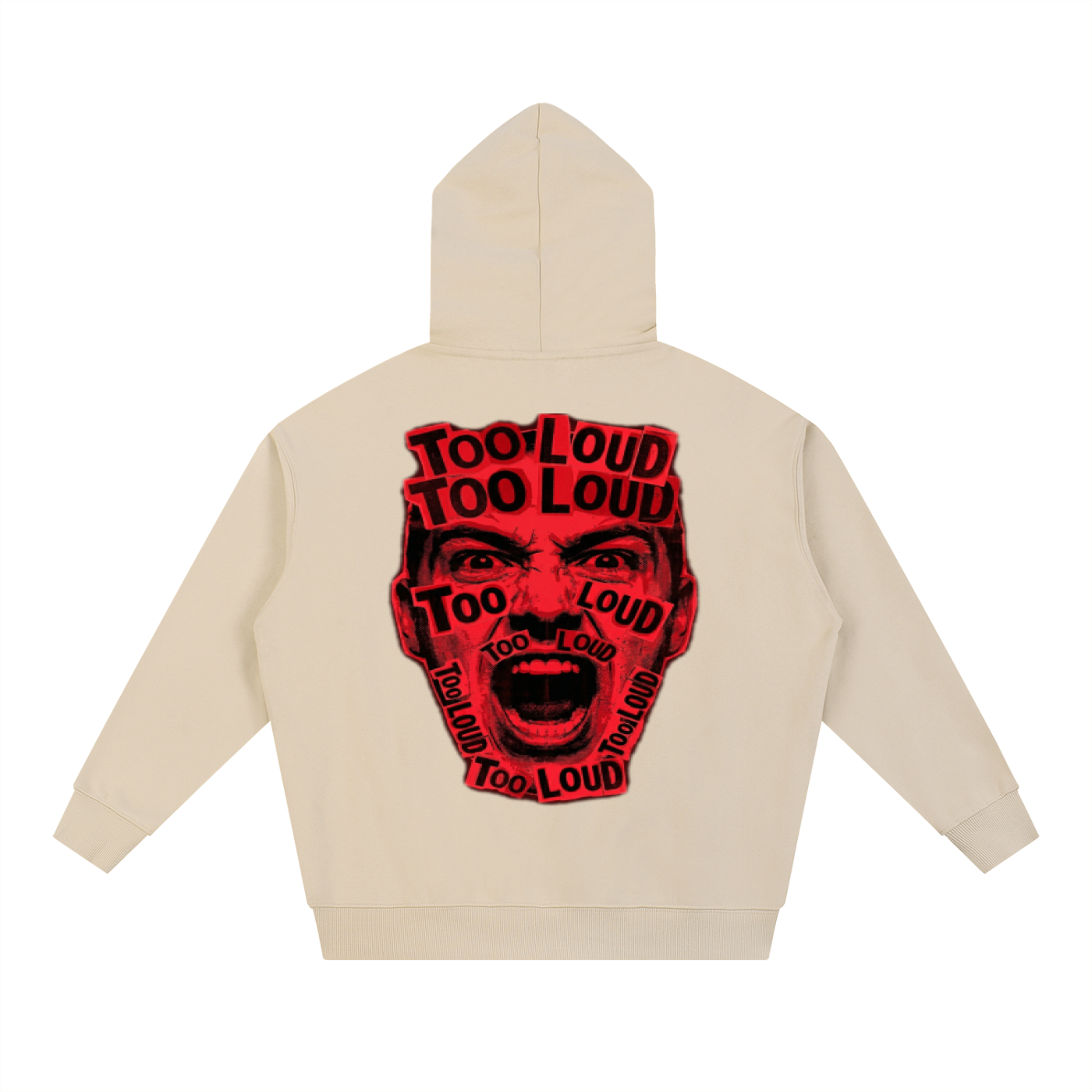 TOO LOUD OG "NMTBQ" red print Heavyweight Hoodie