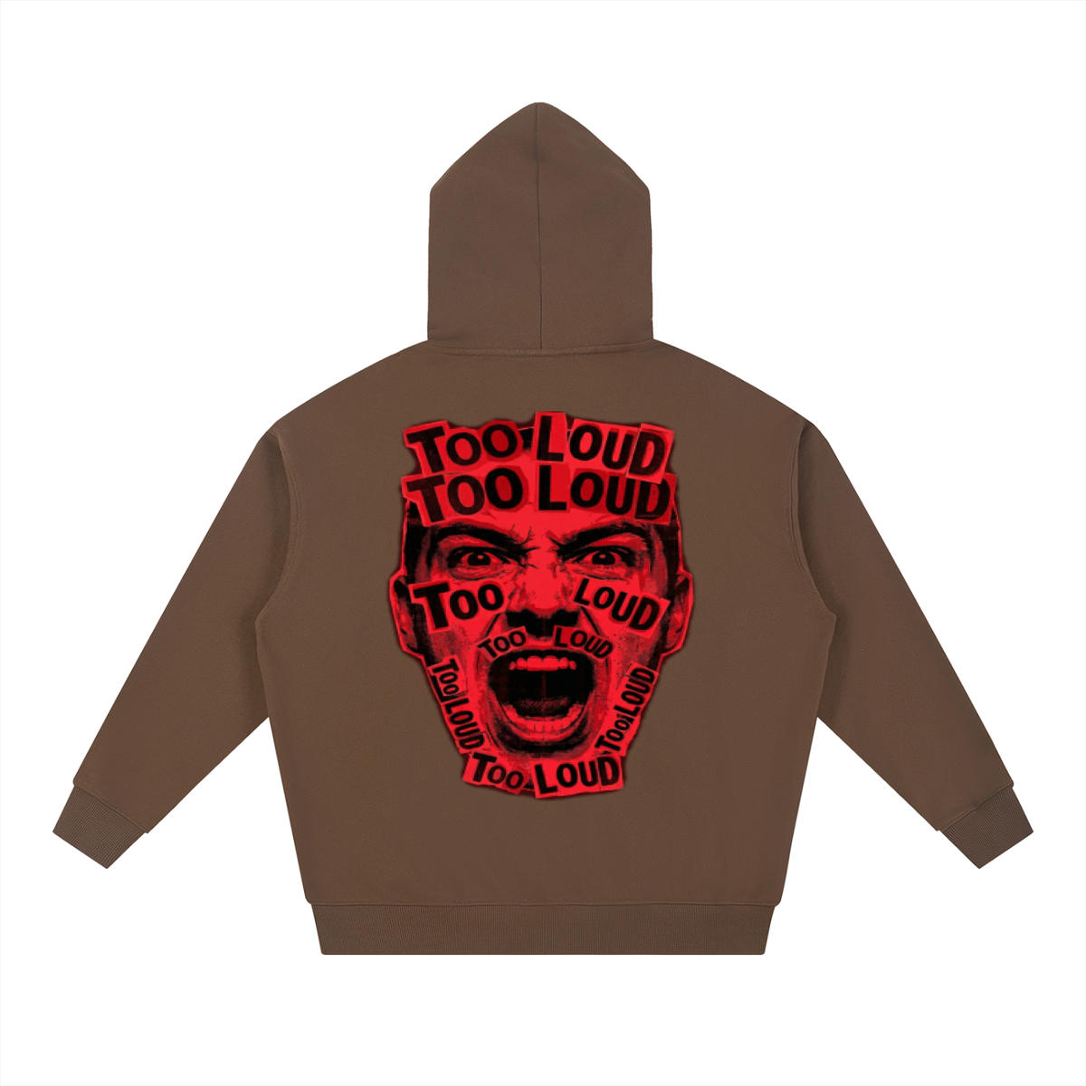TOO LOUD OG "NMTBQ" red print Heavyweight Hoodie