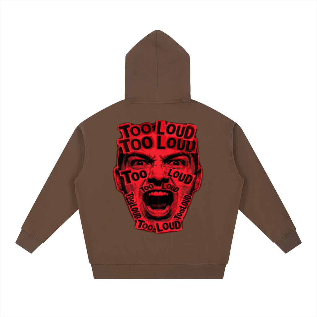 TOO LOUD OG "NMTBQ" red print Heavyweight Hoodie