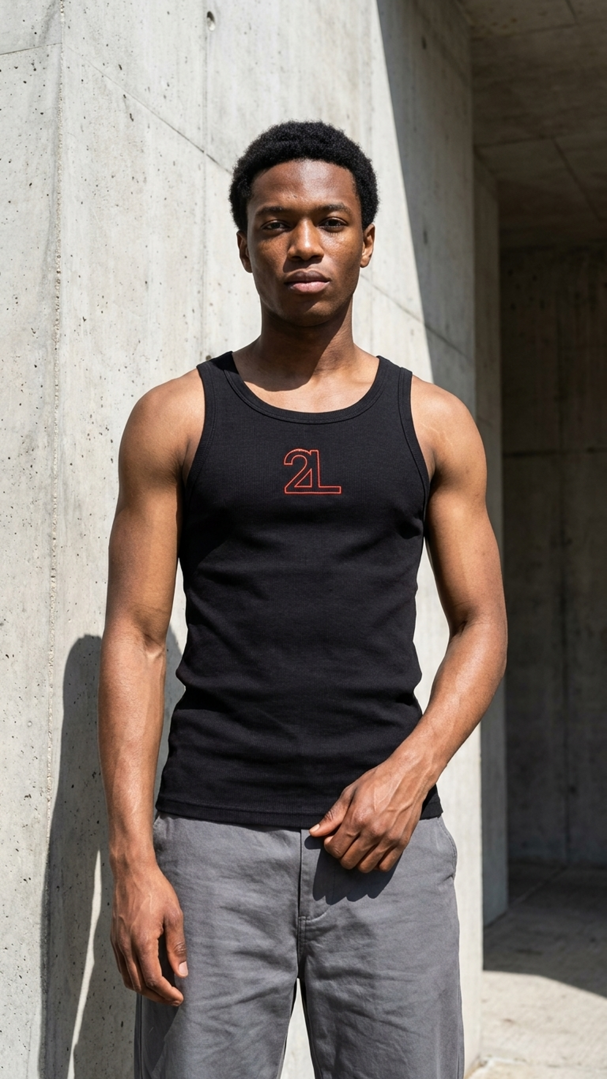 TOO LOUD Red Print Performance Tank
