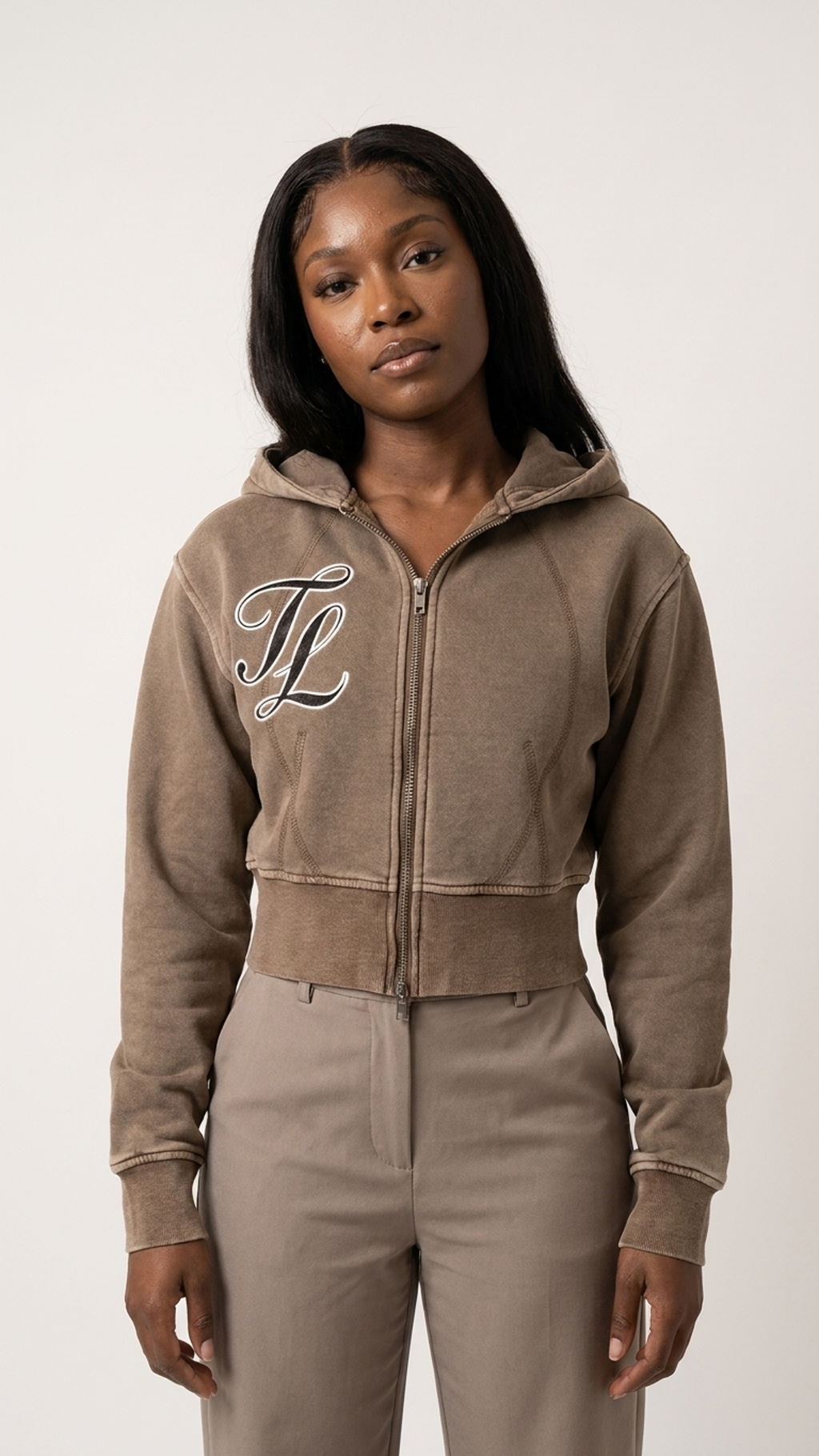 TOO LOUD "ROCK with US" Cropped Fleece Hoodie