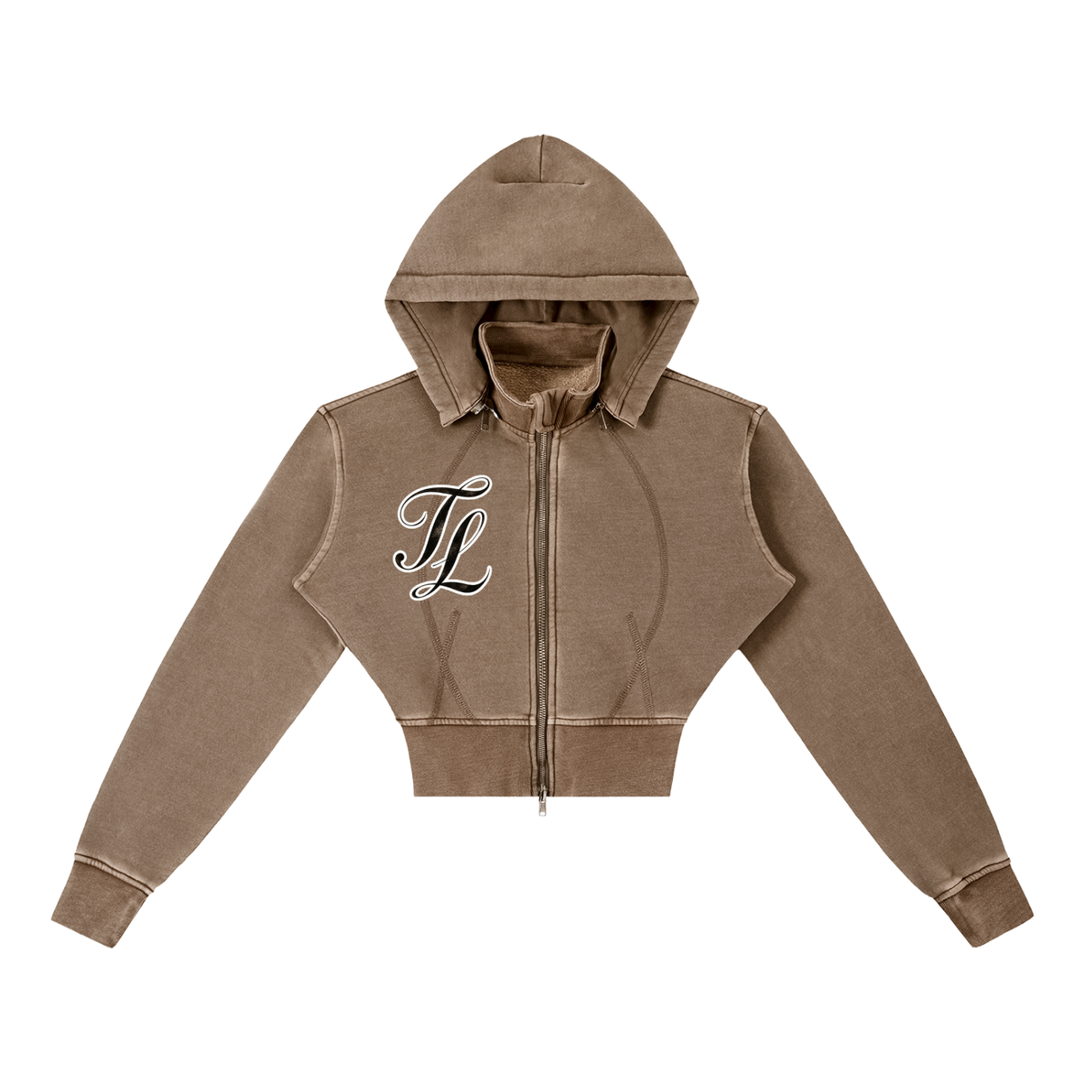 TOO LOUD "ROCK with US" Cropped Fleece Hoodie
