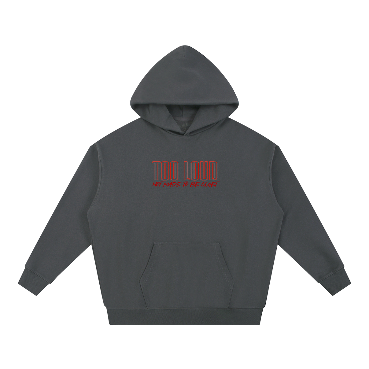 TOO LOUD OG "NMTBQ" red print Heavyweight Hoodie