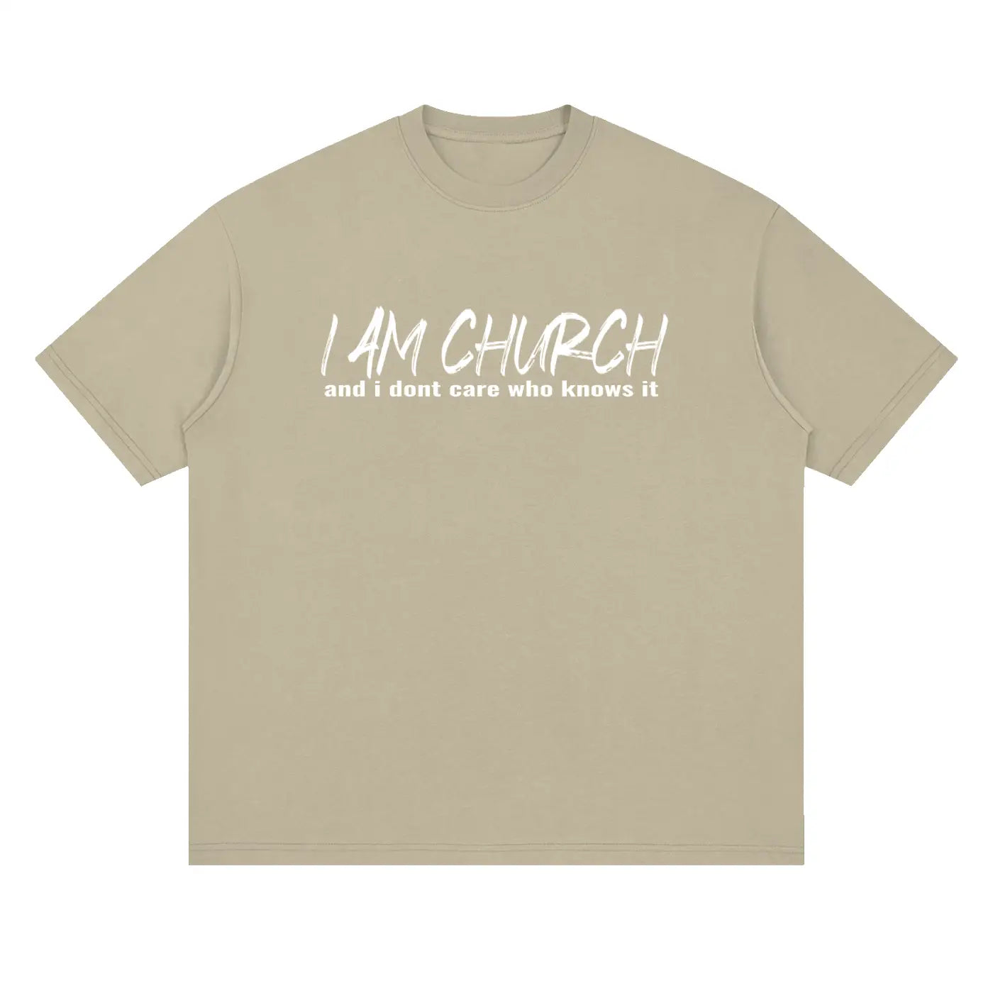 I AM CHURCH Drop Shoulder T-Shirt | Christian Streetwear UK | Too Loud