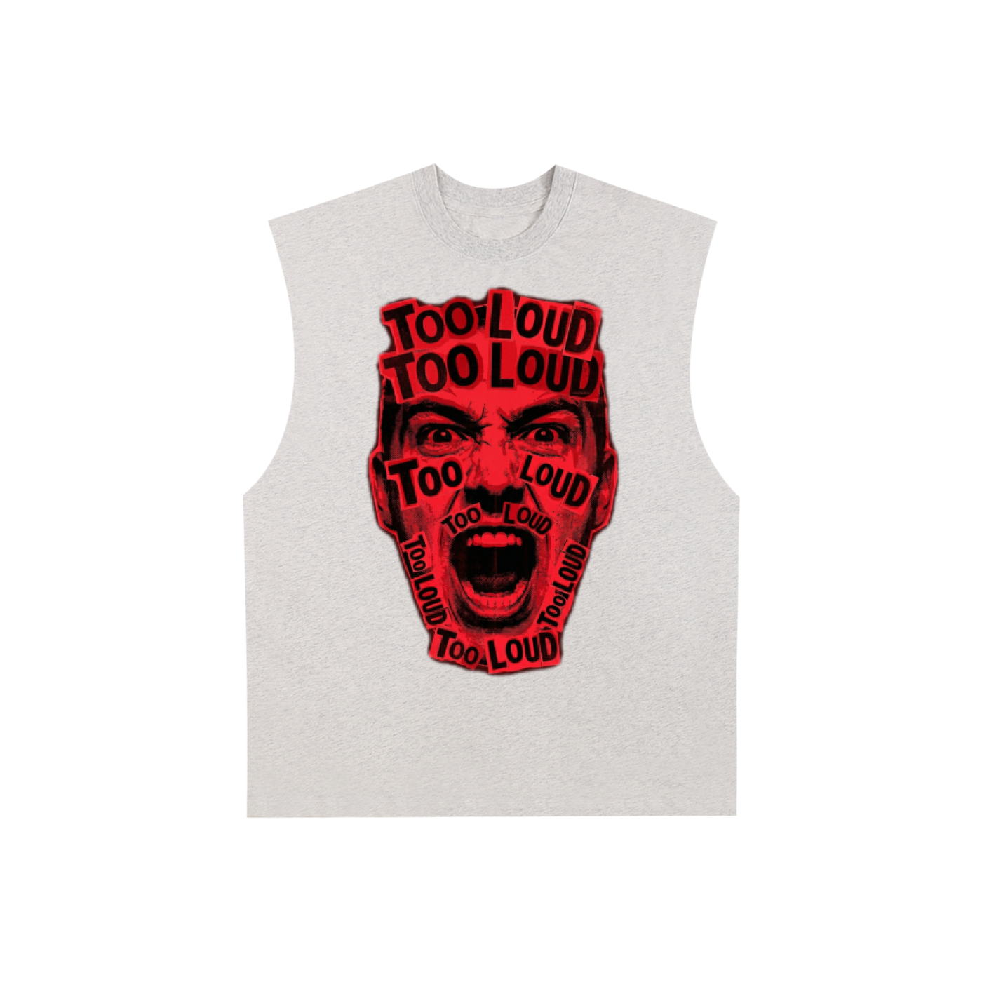Too Loud OG Red Print Raw Edge Tank | Streetwear Tank UK | Too Loud