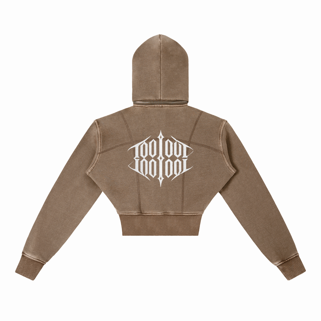 TOO LOUD "ROCK with US" Cropped Fleece Hoodie