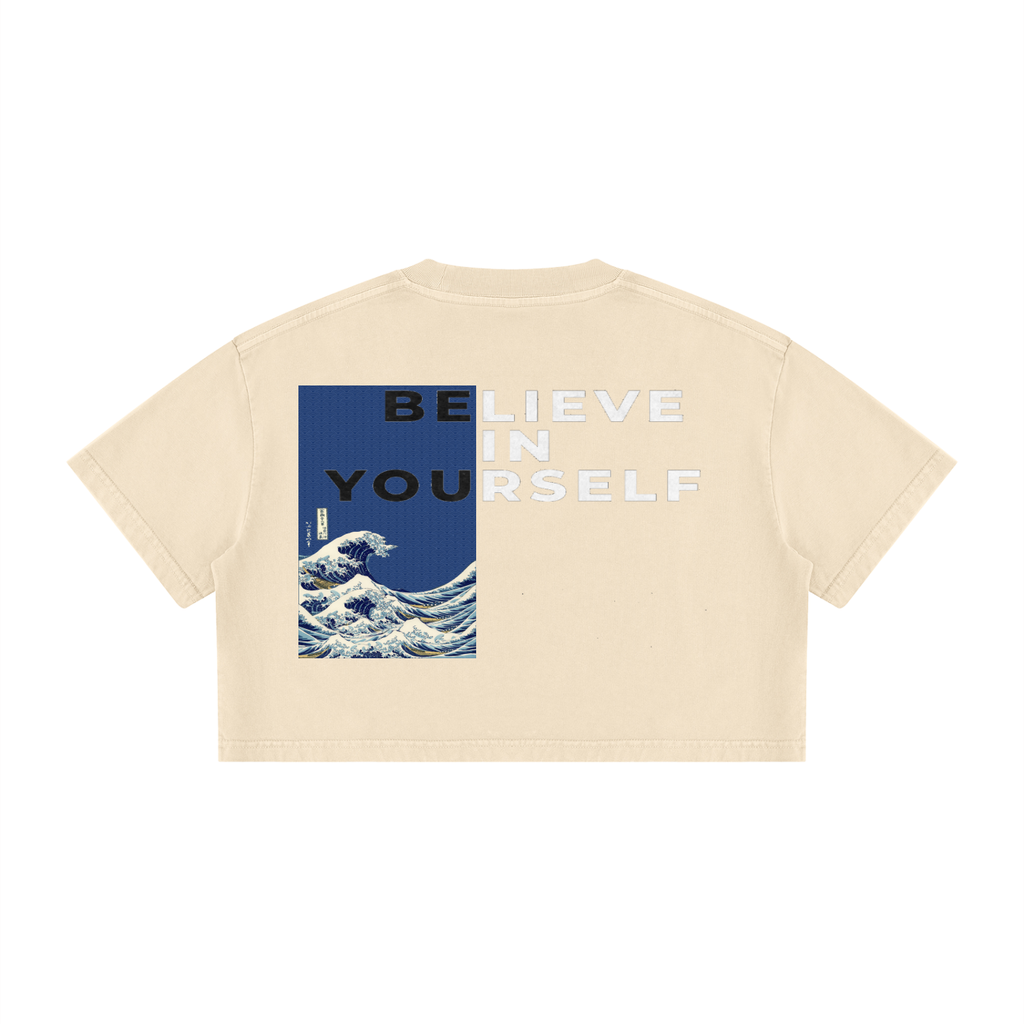 Women's "TOO LOUD" Mineral Wash Cotton Crop T-Shirt