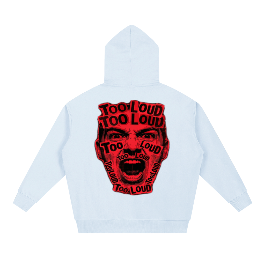 TOO LOUD OG "NMTBQ" red print Heavyweight Hoodie