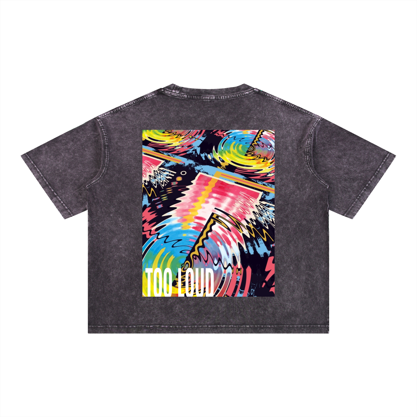 Max Volume Mineral Wash Boxy T-Shirt | Oversized Graphic Tee UK | Too Loud