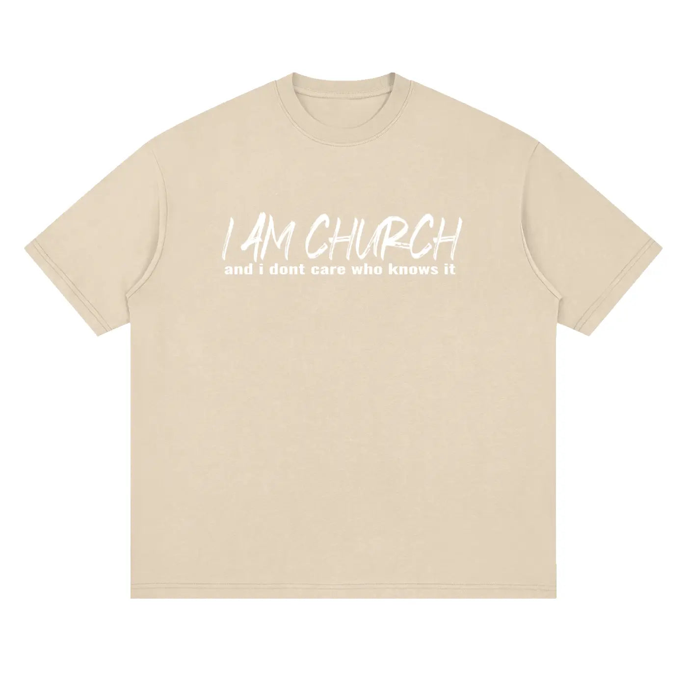 I AM CHURCH Drop Shoulder T-Shirt | Christian Streetwear UK | Too Loud