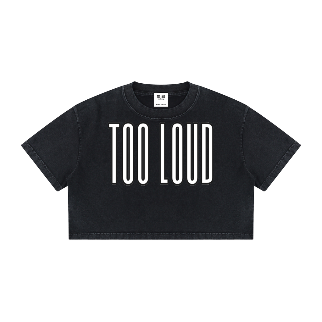 TOO LOUD Mineral Wash Cotton Crop T-Shirt