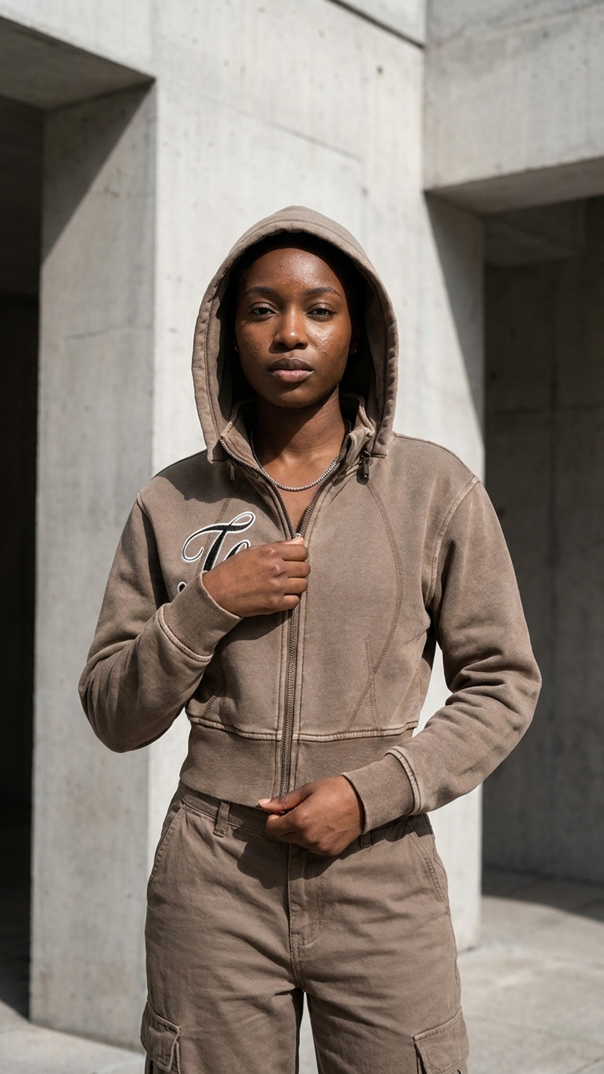 TOO LOUD "ROCK with US" Cropped Fleece Hoodie