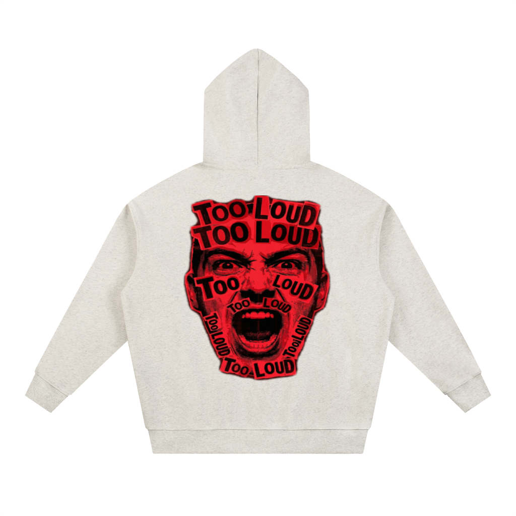 TOO LOUD OG "NMTBQ" red print Heavyweight Hoodie