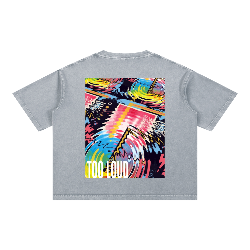 Max Volume Mineral Wash Boxy T-Shirt | Oversized Graphic Tee UK | Too Loud