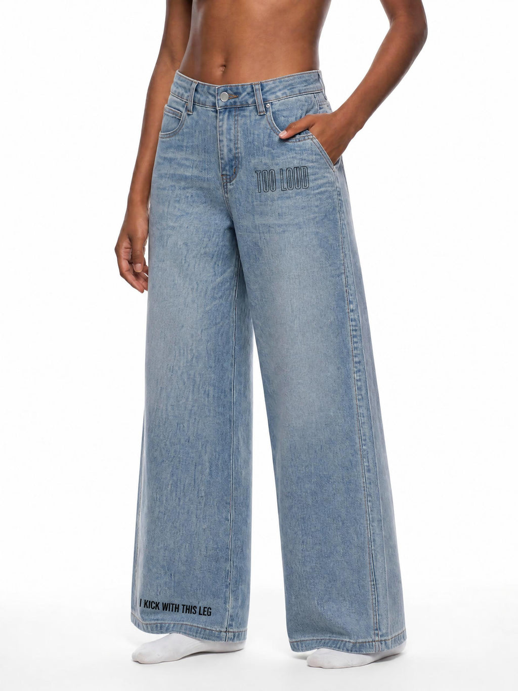 TOO LOUD High Rise Wide Leg Jeans